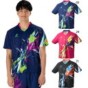 JTTA公認 ニッタク メンズ レディース ジュニア ブライトバーストシャツ 卓球ウェア トップス 半袖 吸汗速乾 ストレッチ ブラック 黒 ネイビー 送料無料...