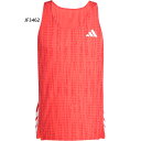 アディダス メンズ アディゼロ ADIZERO SNGLT M ジョギング マラソン ランニングウェア トップス 陸上 ノースリーブ レッド 赤 送料無料 ad...