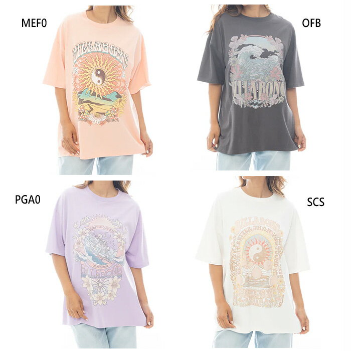 ビラボン レディース グラフィック プリント ルーズ GRAPHIC PRINT LOOSE Tシャツ 半袖Tシャツ トップス カジュアルウェア 送料無料 BILLABONG BF013211(4)
