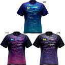 バタフライ メンズ レディース キリアル・Tシャツ 卓球ウェア トップス 半袖 吸水速乾 ブラック 黒 ネイビー ブルー 青 送料無料 Butterfly 47...