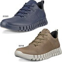 エコー メンズ グルーヴ gruuv ヌバック Gore-Tex スニーカー ゴアテックス 防水 スニーカー シューズ 紐靴 ローカット 本革 レザー ブルー ブラウン 青 茶色 送料無料 ecco 525224(4)