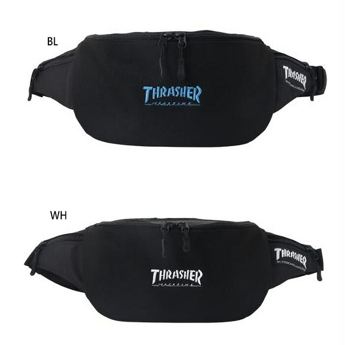 スラッシャー メンズ レディース ウエストバッグ ウエストポーチ ボディバッグ ホワイト 白 ブルー 青 送料無料 THRASHER THV(4)