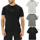 カンタベリー メンズ アールプラス ドライワークアウト ラグビーウェア 半袖Tシャツ トップス ブラック 黒 グレー 灰色 送料無料 canterbury RP...