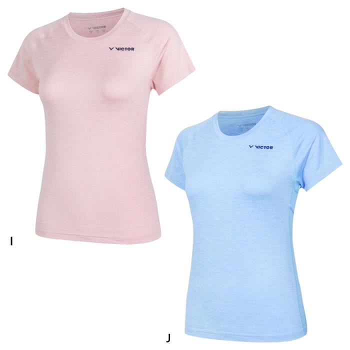 ビクター レディース ゲームシャツ Tシャツ テニス バドミントンウェア トップス ピンク パープル 紫 送料無料 VICTOR T-46010