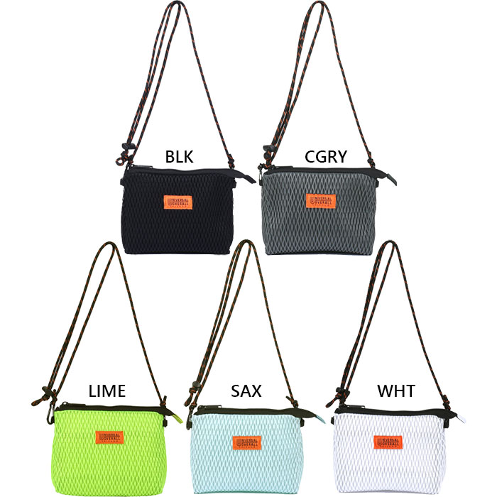 ユニバーサルオーバーオール メンズ レディース メッシュ サコッチ サコッシュ ホワイト 白 ブラック ..