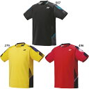 ヨネックス ジュニア キッズ ゲームシャツ テニス バドミントンウェア トップス 半袖 吸汗速乾 UVカット ブラック 黒 レッド 赤 イエロー 黄色 送料無料...