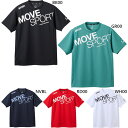デサント メンズ レディース ムーブスポーツ MOVESPORT ドライメッシュ ビックロゴ 半袖シャツ フィットネス トレーニングウェア トップス ホワイト ...