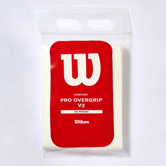 30本入 ウイルソン メンズ レディース プロ オーバーグリップ PRO OVERGRIP V2 - 30PK テニス用品 グリップテープ 日本製 ホワイト 白 送料無料 Wilson WR84499010
