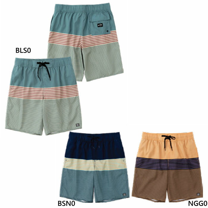 ビラボン メンズ ALLDAY STRIPE OG ボードショーツ カジュアル水着 サーフトランクス サーフパンツ トランクス マリンスポーツ 海水浴 プール ネイビー ブルー ブラウン 青 茶色 送料無料 BILLABONG BF011402