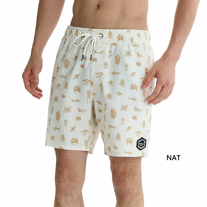 ルーカ メンズ ボードショーツ HAWAII SEA LIFE ELASTIC カジュアル水着 サーフトランクス サーフパンツ トランクス マリンスポーツ 海水浴 プール 送料無料 RVCA VA BF04A596