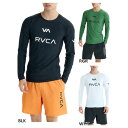 ルーカ メンズ 長袖ラッシュガード VA RVCA RASH LS カジュアル水着 ラッシュガード 日焼け対策 紫外線対策 マリンスポーツ 海水浴 プール ホワイト 白 ブラック 黒 グリーン 緑 送料無料 RVCA VA BF04A856