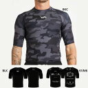ルーカ メンズ SPORT RASHGUARD SS ラッシュガード フィットネス トレーニングウェア トップス カジュアル水着 ジムワーク ランニング ブラック 黒 送料無料 RVCA VA BF041860