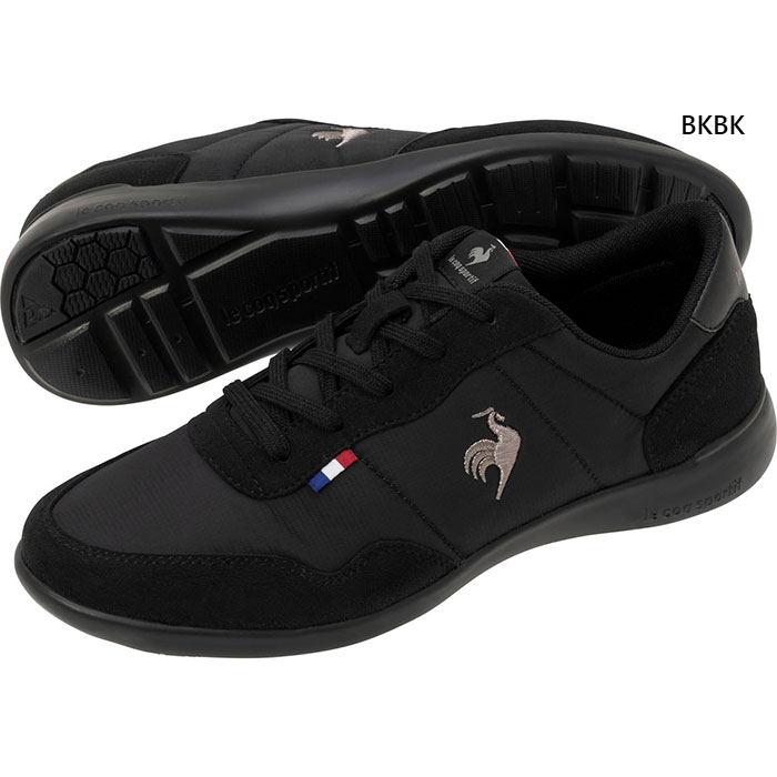 ルコックスポルティフ レディース ラ セギュール III ワイド スニーカー シューズ 紐靴 ブラック 黒 送料無料 le coq sportif LU5SSN09LZ