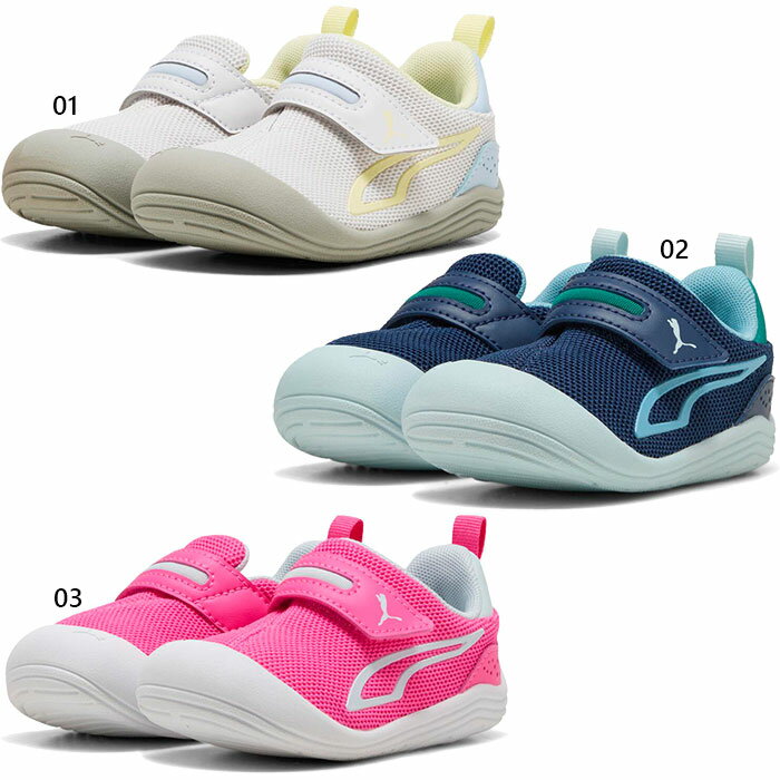 プーマ ベビー キッズ キッテン メッシュ V インファント スニーカー シューズ 運動靴 ベルクロ マジッ..