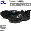 2E幅 ミズノ メンズ レディース ウエーブライダーGTX 3 ランニングシューズ ジョギング マラソン ゴアテックス 防水 ブラック 黒 送料無料 Mizuno J1GC2577(4)
