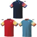 ヨネックス ジュニア キッズ ゲームシャツ テニス バドミントンウェア トップス 半袖 ネイビー ブルー レッド 青 赤 送料無料 YONEX 10680J