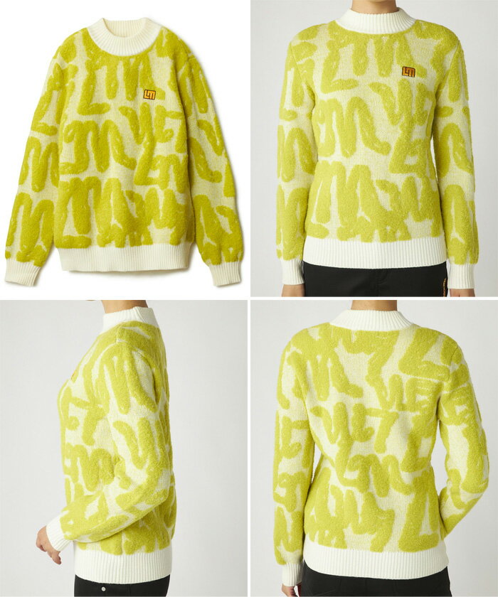 ラウドマウス レディース ツイード調モックネックセーター ゴルフウェア トップス ブラック 黒 ブルー 青 ピンク グリーン 緑 送料無料 LOUDMOUTH 775752