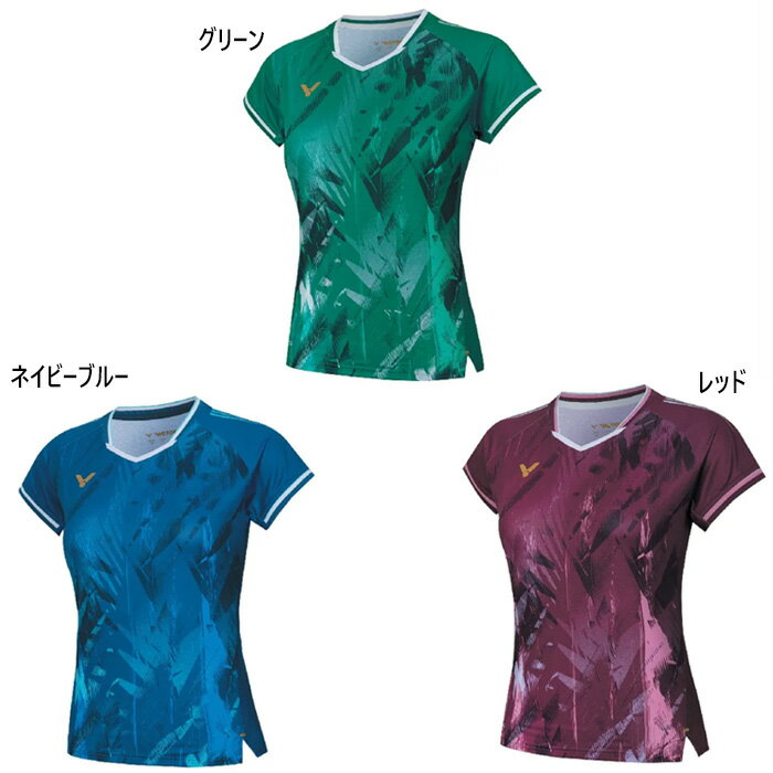 ビクター レディース ゲームシャツ テニス バドミントンウェア トップス 半袖 ネイビー 送料無料 VICTOR T-56000