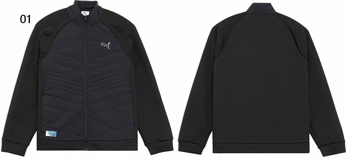 プーマゴルフ メンズ シャドウキャット ハイブリッド セーター ゴルフウェア トップス アウター 長袖 ブラック 黒 ブルー 青 送料無料 Puma Golf 635764