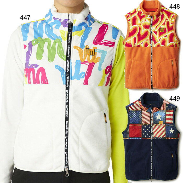 ラウドマウス レディース タフタ×フリース薄中綿ベスト ゴルフウェア トップス アウター 送料無料 LOUDMOUTH 775252