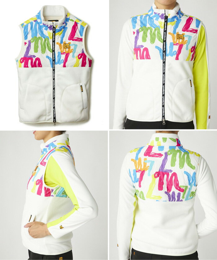 ラウドマウス レディース タフタ×フリース薄中綿ベスト ゴルフウェア トップス アウター 送料無料 LOUDMOUTH 775252