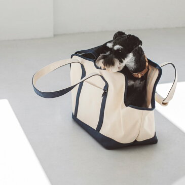 【犬 キャリー】スクエア トート ハンプ ツートン L サイズペット用品 愛犬用 ブラック カーキ 中型犬 お出かけバッグ キャリーバッグ かばん クレート 防災 シンプル おしゃれ 洗濯 洗える 病院 通院 電車 車 日本製 ドッグ カフェ 旅