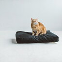 【猫 ベッド】ねこ 猫用 おしゃれ シンプル あったか 冬 リネン 洗濯コットン リネン スクエア ベッド M サイズ 猫