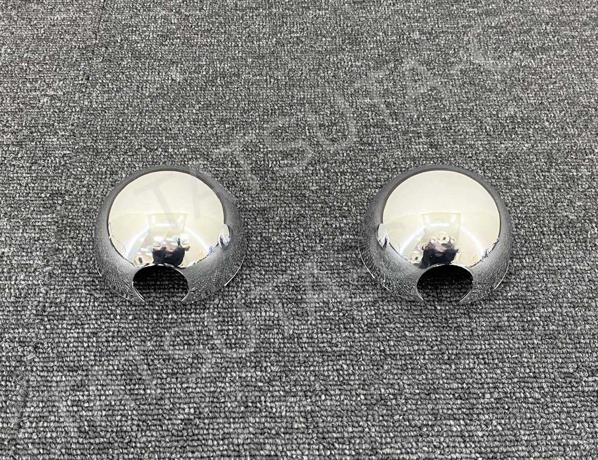 樂天商城 - 07エルフ 標準/ワイド共通　メッキ ミラーステー ホルダーカバー 大 Φ82 2個セット