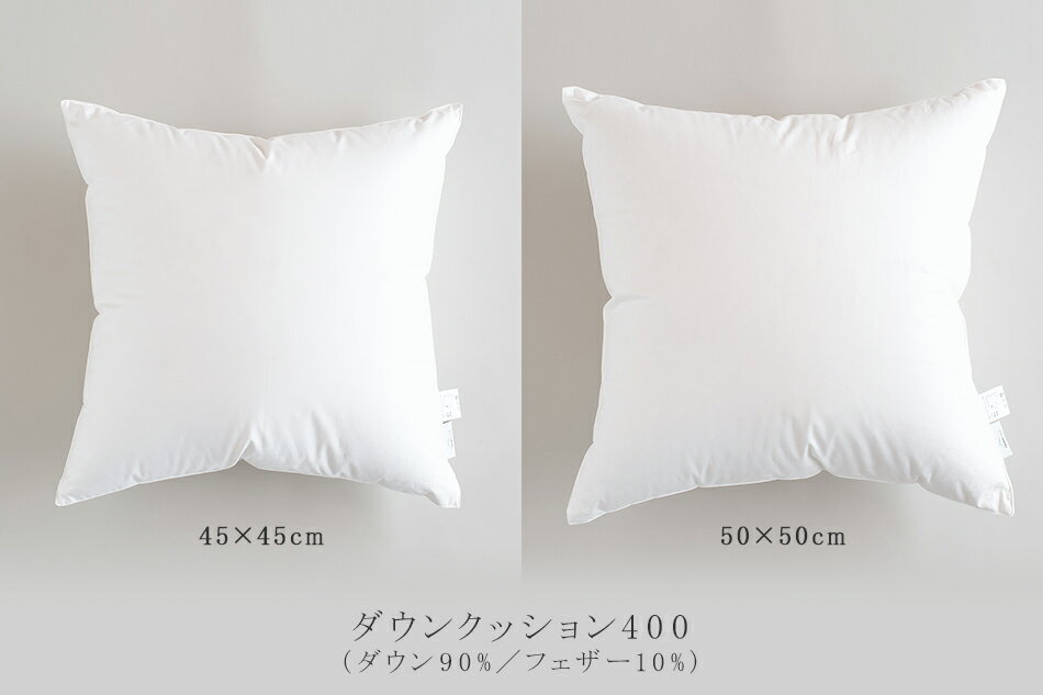 【SALE】インナークッション 50×50cm ダウンクッション400（ファイバーアートステューディオ／FIBER ART STUDIO）