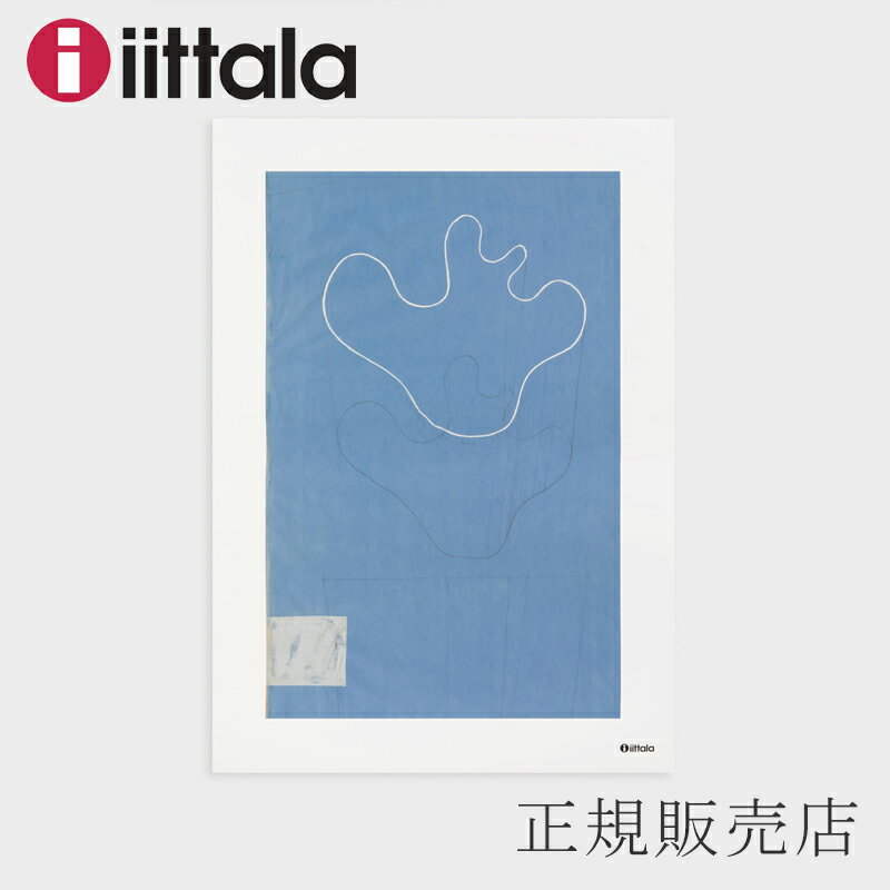 アートポスター 50×70cm （イッタラ／iittala）アルヴァ・アアルト スケッチ ブルー　ポスターのみのサムネイル