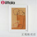 アートポスター 50×70cm (イッタラ/iittala)アルヴァ・アアルト スケッチ ブラウン ホワイトフレーム