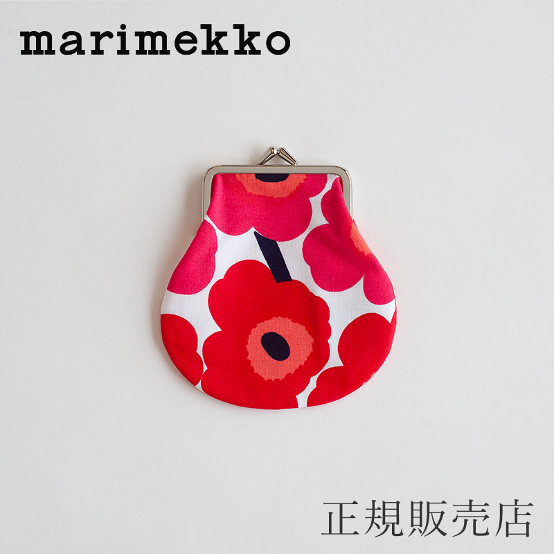 マリメッコ ポーチ がま口ポーチ ピエニクッカロ／Pieni Kukkaro（小）ミニ ウニッコ　レッド（マリメッコ／marimekko）