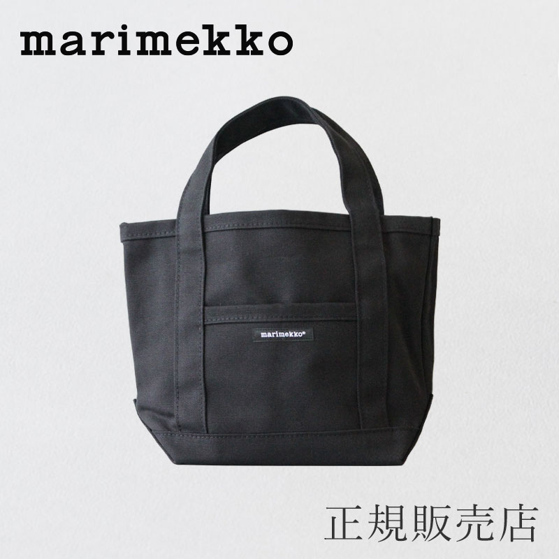 ミニペルスカッシ トートバッグ【日本限定】ブラック（マリメッコ／marimekko）