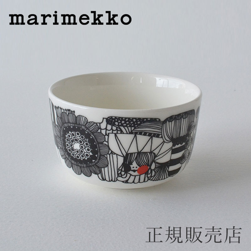 マリメッコ ボウル 9cm シイルトラプータルハ ブラック（マリメッコ／marimekko）