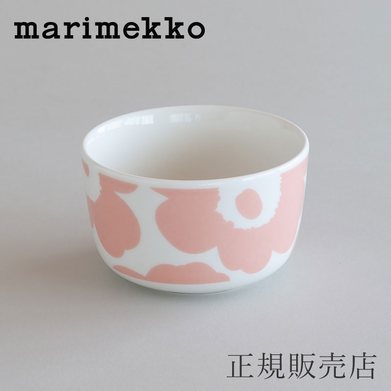 マリメッコ ボウル 9cm ウニッコ ホワイト×ピンク（マリメッコ／marimekko）