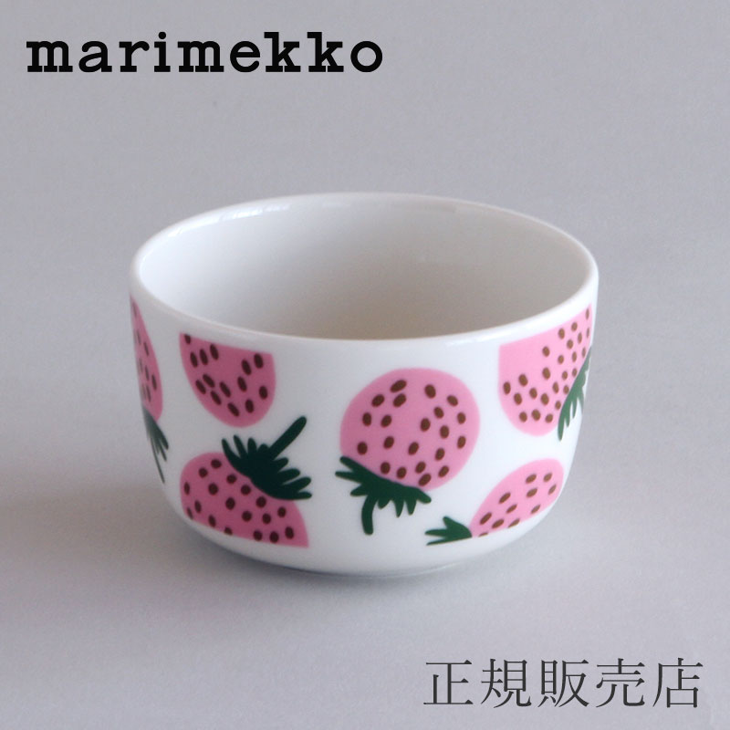 ボウル 9cm マンシッカ ピンク×グリーン（マリメッコ／marimekko）