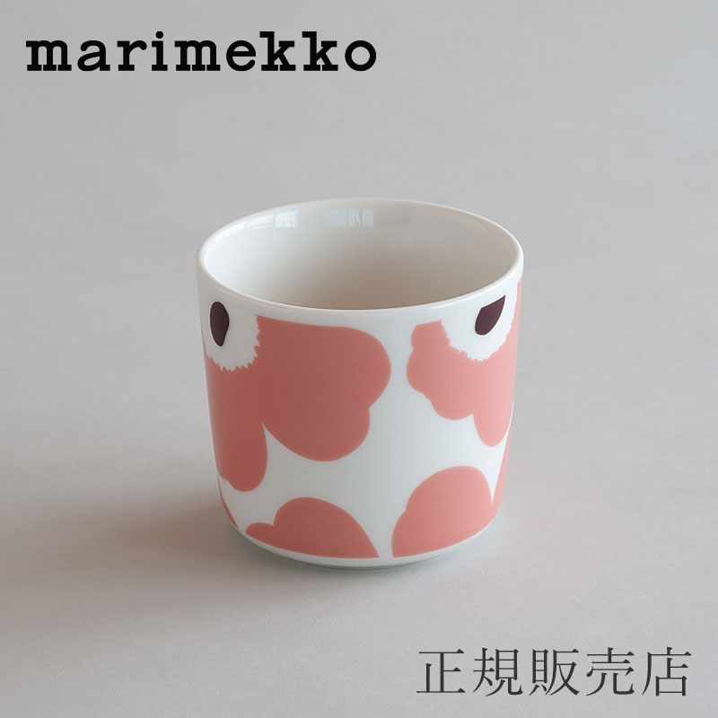 マリメッコ ラテマグ（marimekko）ウニッコ ピンク×オフホワイト