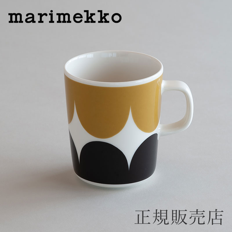 【SALE】マグ ハルカ オリーブ×ブラック（マリメッコ／marimekko）のサムネイル