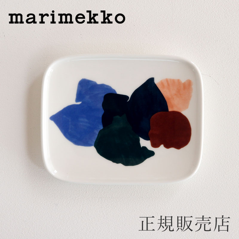 スクエアプレート ピュッキ グリーン×ブルー（マリメッコ／marimekko）のサムネイル