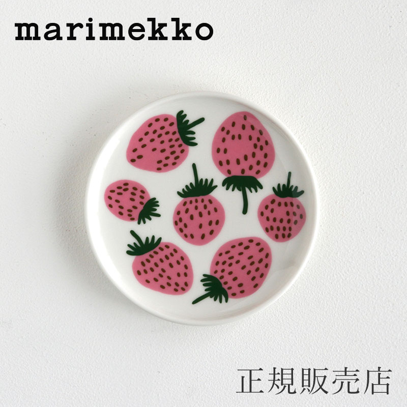 ラウンドプレート 13.5cm マンシッカ ピンク×グリーン（マリメッコ／marimekko）のサムネイル