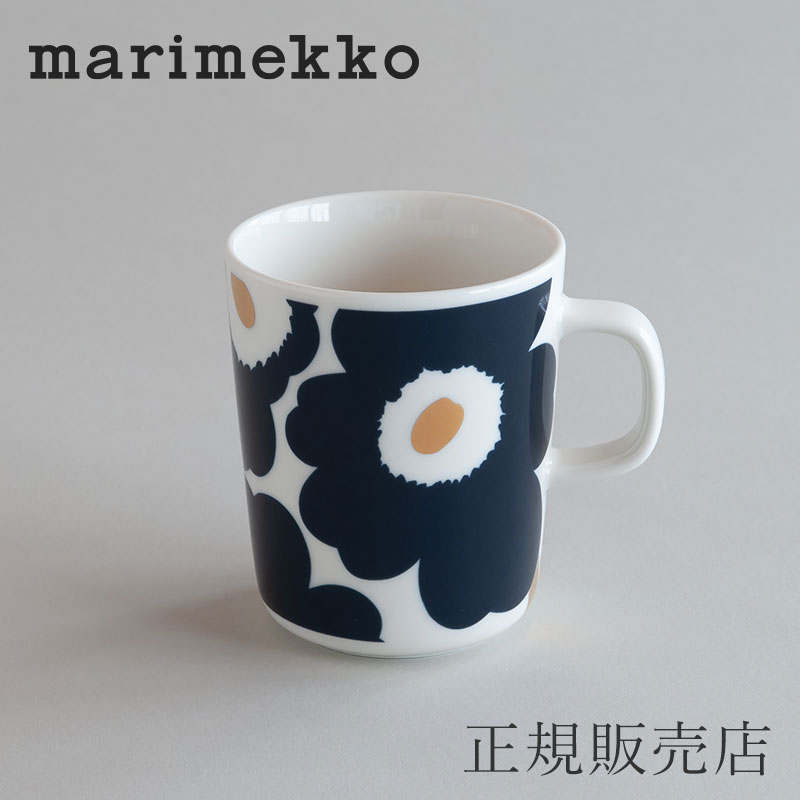 マグ ウニッコ ネイビー×ゴールド（マリメッコ／marimekko）