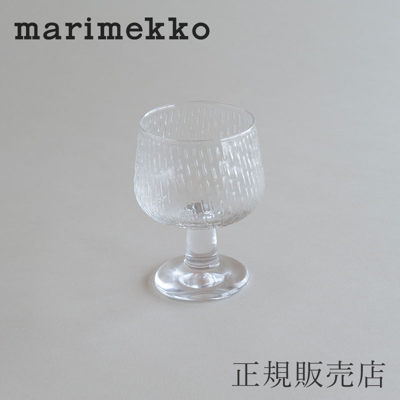 スゥクス／Syksy 脚付きグラス クリア（マリメッコ／Marimekko）