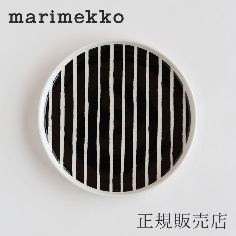 ピッコロ ラウンドプレート 20cm ブラック（マリメッコ／marimekko）のサムネイル