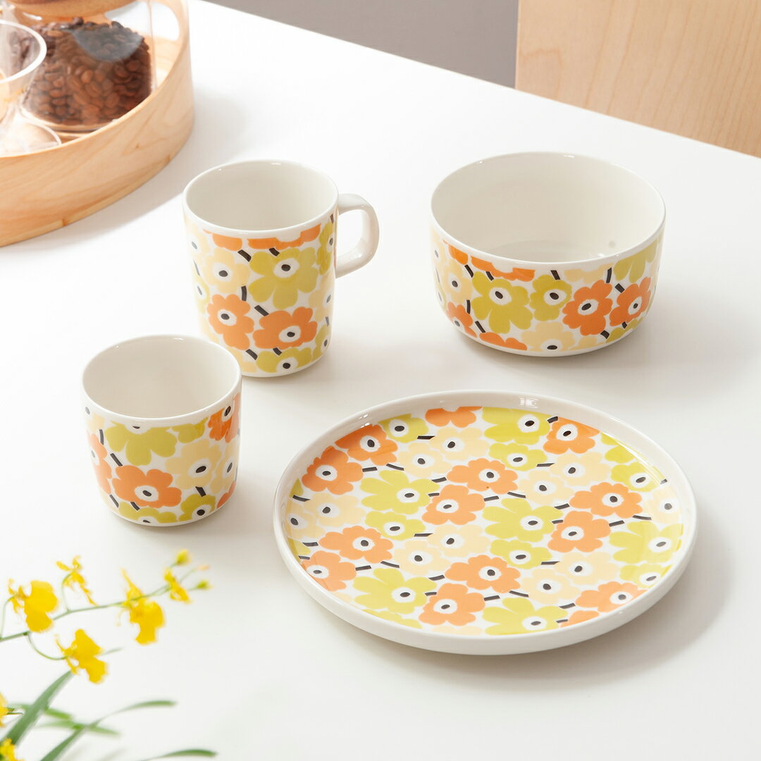 【SALE】ピックイネン ウニッコ グリーン×イエロー ボウル 12cm（マリメッコ／marimekko） freedesign-10009425 free design(フリーデザイン) サンプル画像3