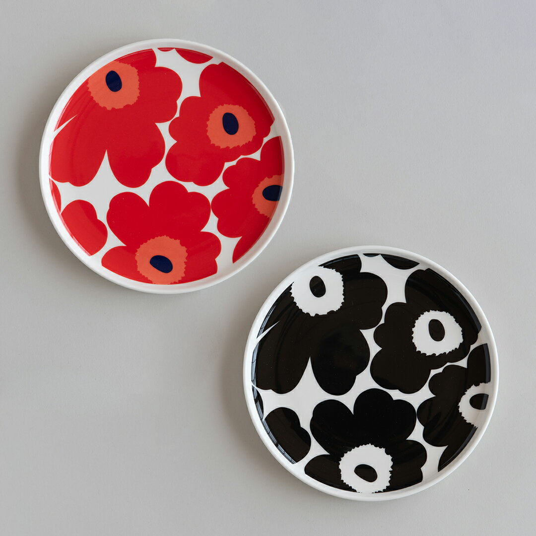 Rakuten - ウニッコ レッド・ブラック プレート 20cm（マリメッコ／marimekko）