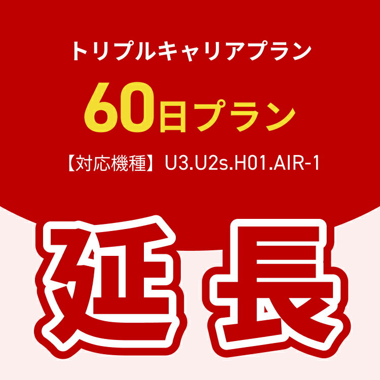 【延長専用】トリプルキャリアプラン専用　WiFiレンタル延長専用　60日間　ポケットWiFi　レンタルWiFi　ポケットWi-Fi　Wi-Fiルーター