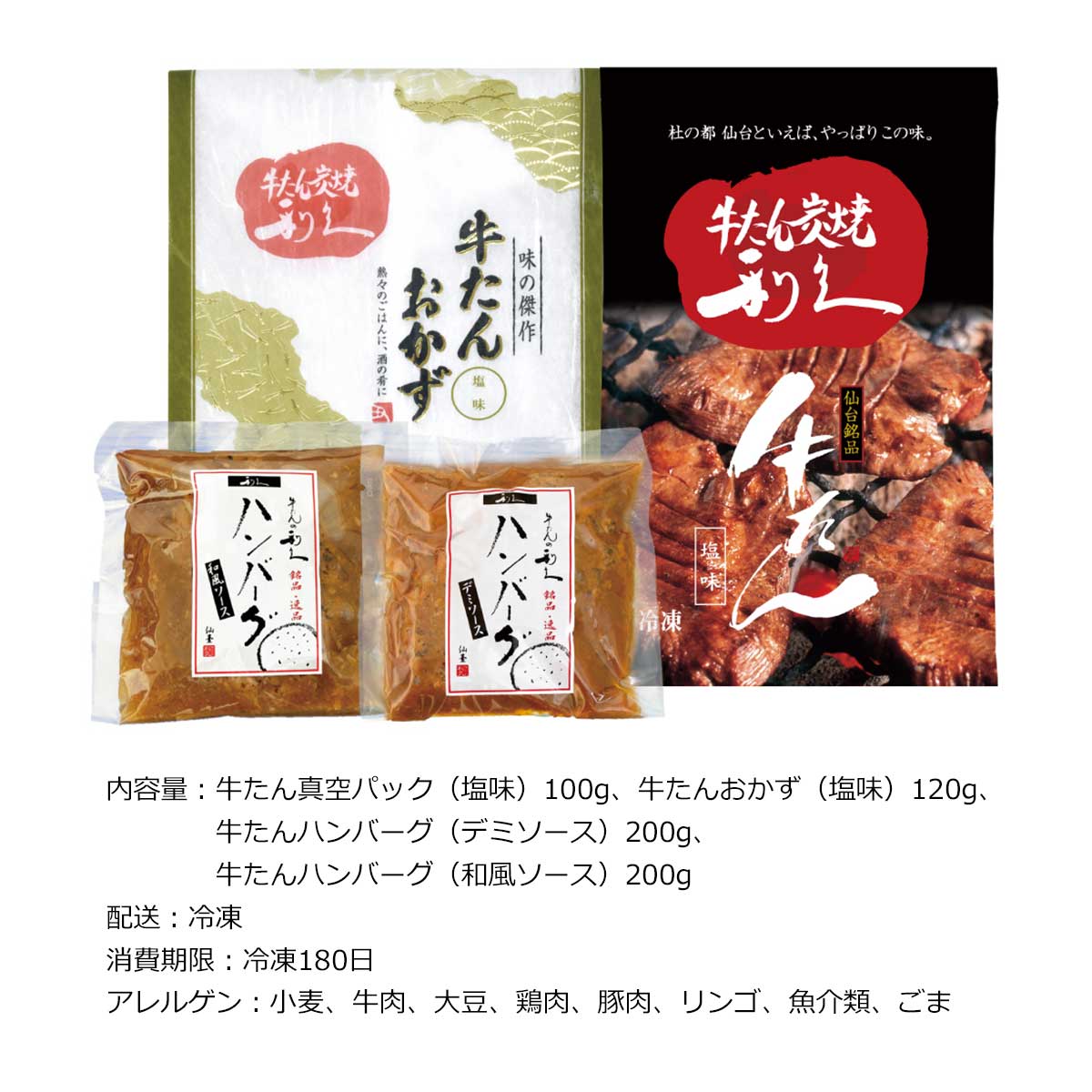 お取り寄せグルメチケット お肉 利久 牛たんとハンバーグ詰合せ（壱） 【ギフト券/...