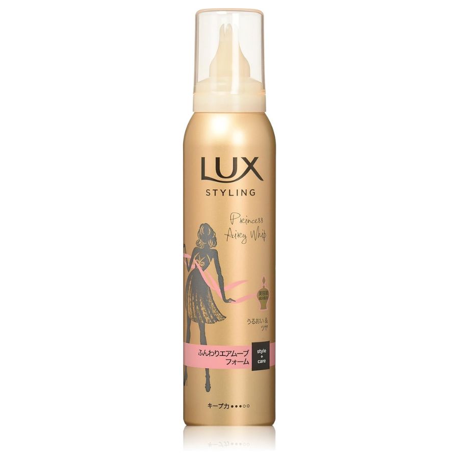 ユニリーバ ラックス LUX 美容液スタイリング ふんわりエアムーブフォーム 130g ヘアムース スタイリング剤 ウェーブヘア用 巻き髪 ダメージケア 保湿 ホホバオイル アルガンオイル UVカット 美容 コスメ