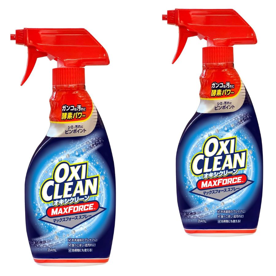 オキシクリーン マックスフォース スプレー 354ml 2本セット OXI CLEAN 洗濯洗剤 しみ抜き 染み抜き プレケア 洗剤 漂白 泥汚れ 食べこぼし 血液 汗じみ 皮脂 酵素 グラフィコ まとめ買い