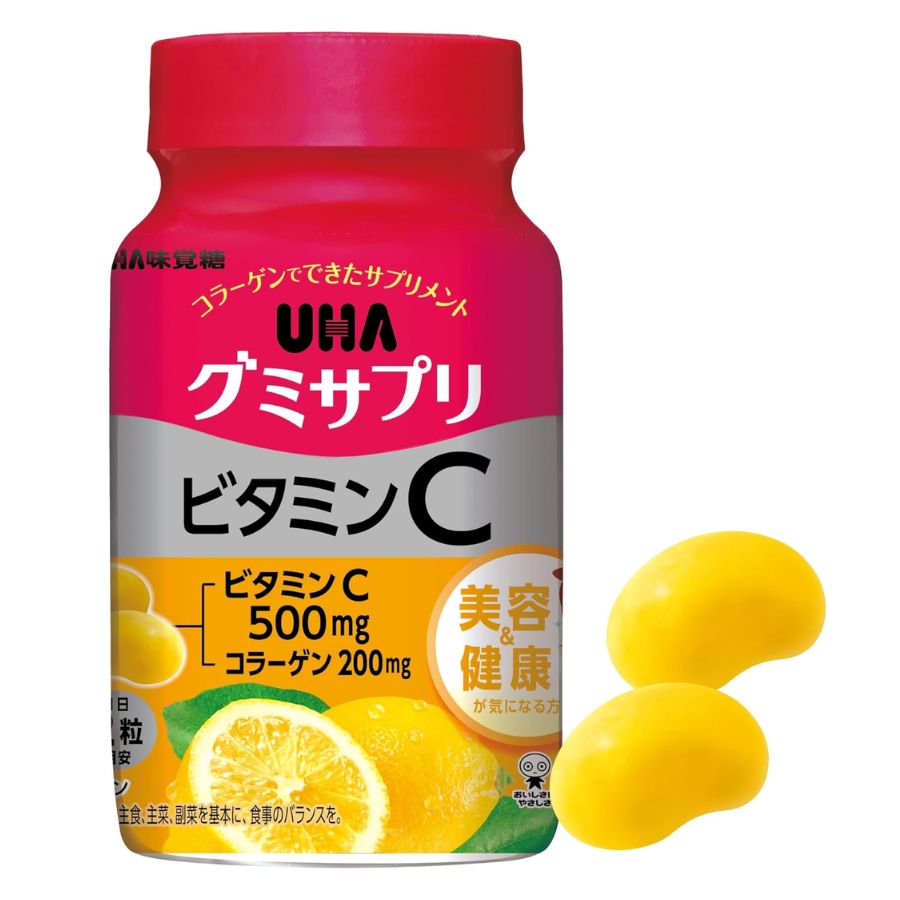 乐天商城 - 【個数が選べる】 UHA味覚糖 UHA グミサプリ ビタミンC 30日分 60粒 ボトル レモン味 サプリメント 栄養機能食品 ビタミンB2 コラーゲン 美容 健康 食べるサプリ グミ 複数 まとめ買い お得